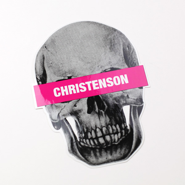 [CHRISTENSON SURFBOARDS]  SKULL STICKER